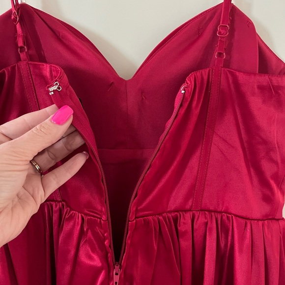 NWT City Studio Gorgeous satin “party pink” color mini dress. Juniors 3/4 - Picture 7 of 15